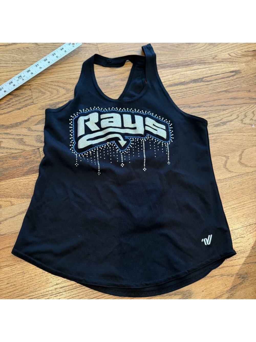 RAYS WOMENS BLACK TANK SMALL STING RAYS VARSITY